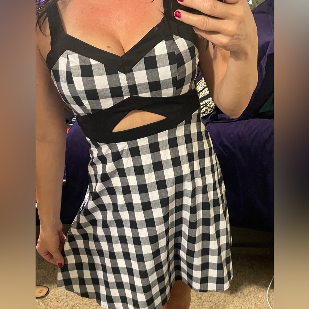 Plaid dress.